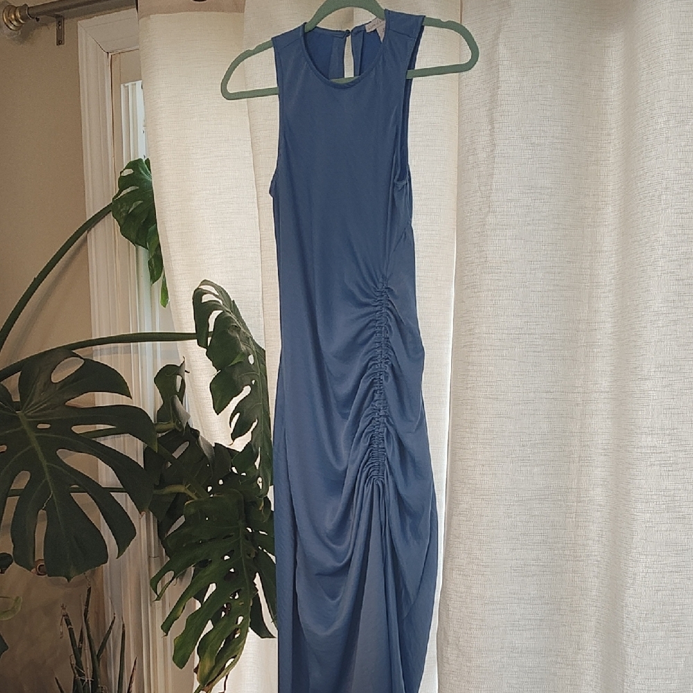 House of Harlow 1960 Blue Gathered Maxi Dress
